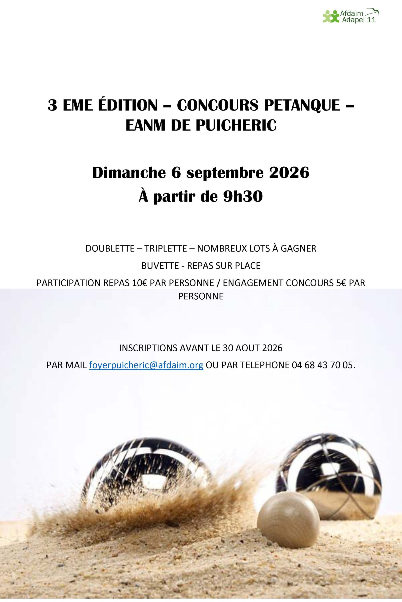 Lire la suite à propos de l’article Concours de pétanque